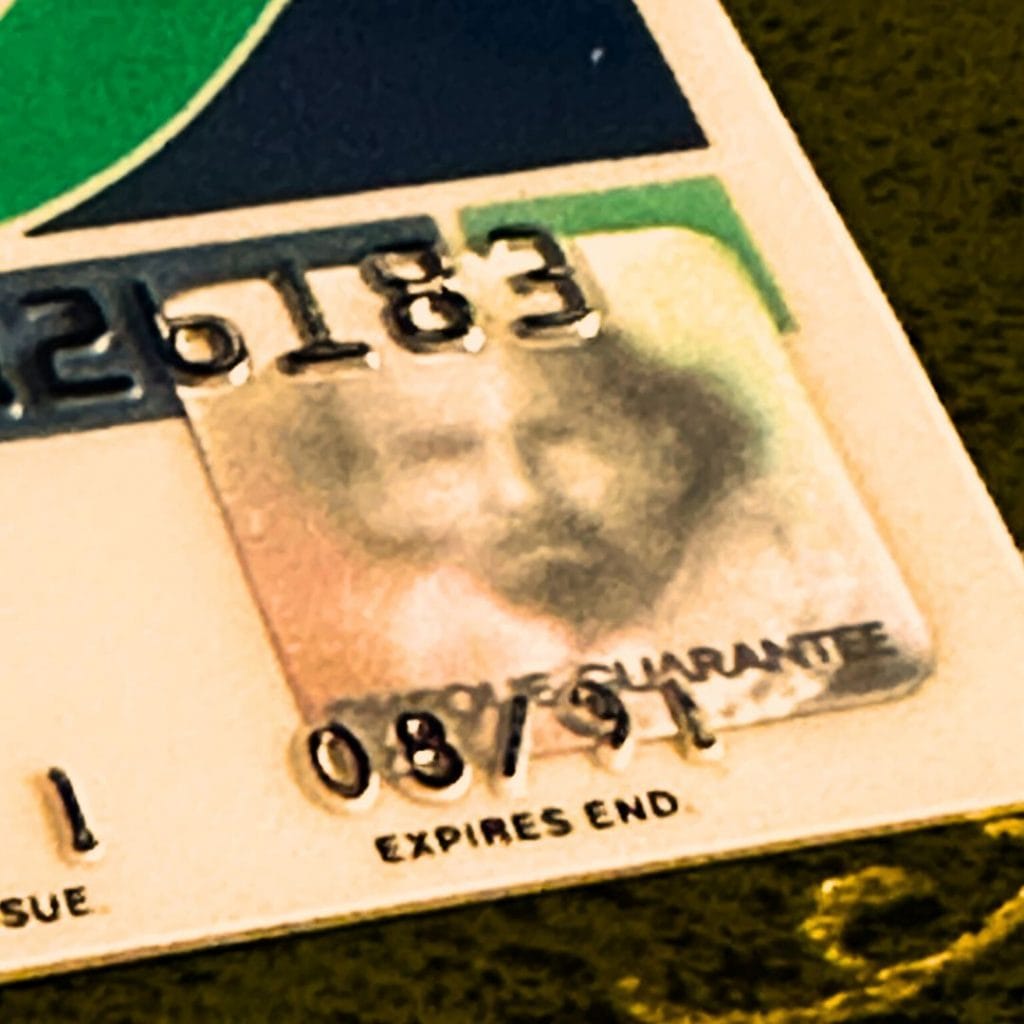 A hologram of William Shakespeare on a NatWest Servicecard