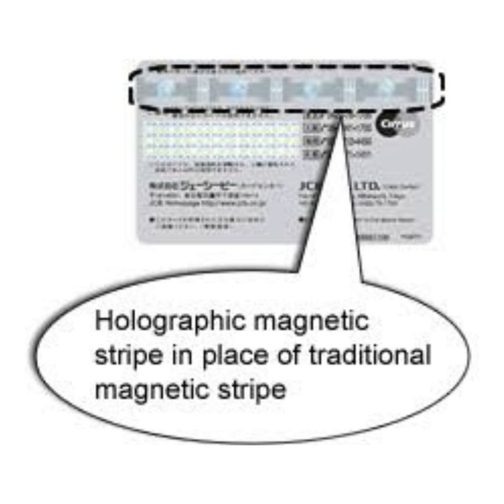 JCB example of holographic magstripe